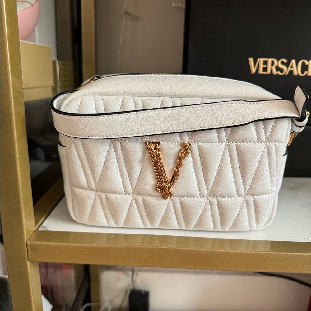 Versace Virtus Crossbody Bag(white)- like new